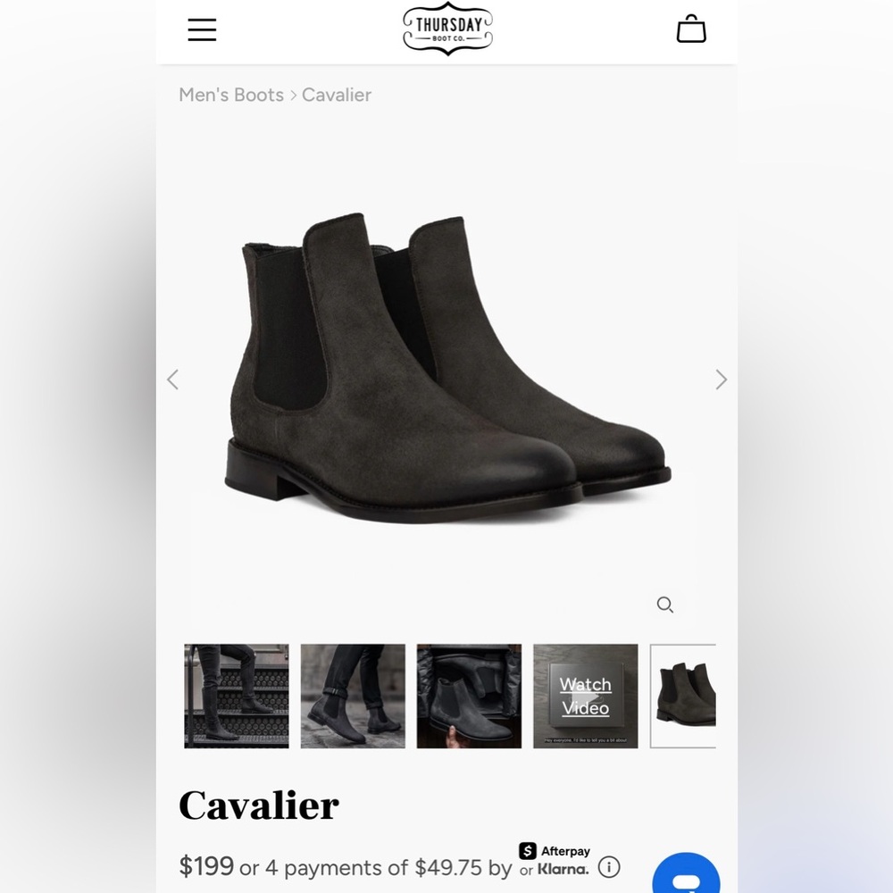 Thursday Boot Company Dark Gray Chelsea Boots